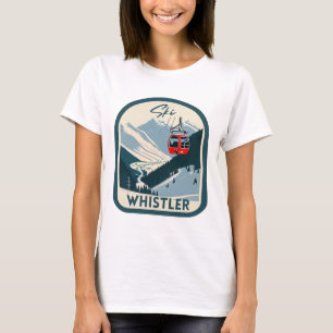 Ski Whistler Retro Vintage Style Whistler Skiing  T-Shirt