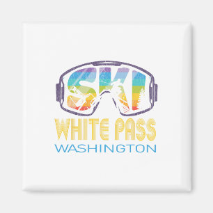 Ski White P Washington Skiing Vacation  Magnet