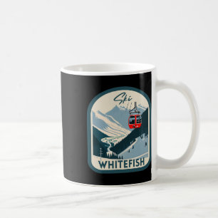 Ski Whitefish Retro Vintage Style Whitefish Skiing Coffee Mug