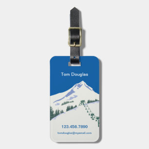 Ski Winter Scene Luggage Tag