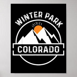 Ski winter skiing snow - vintage winter park poster