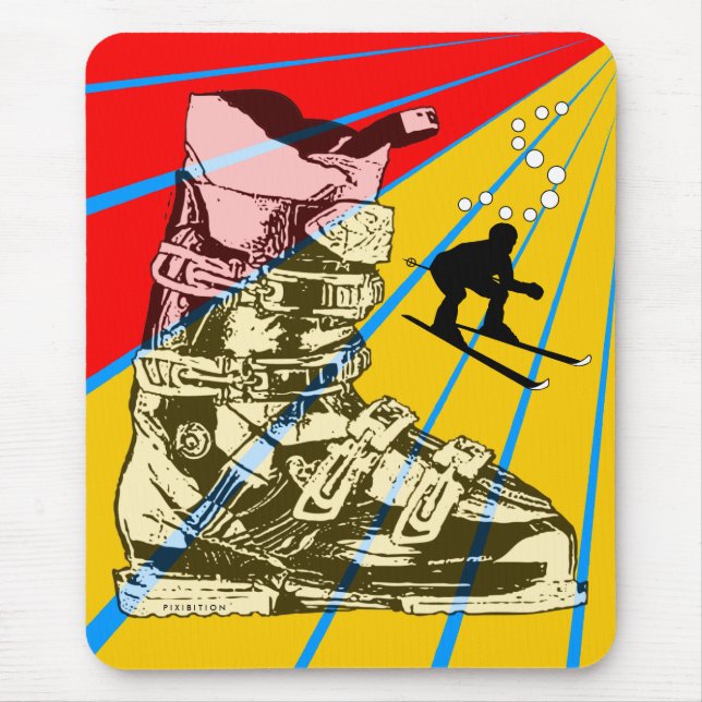 Ski Winter Sport Mousepad Ski Boot (Front)