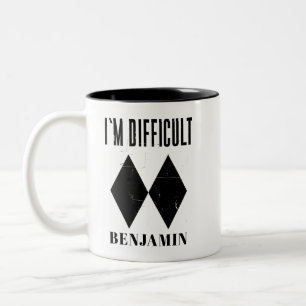 Ski Winter Sports Dad Birthday Personalized Two-Tone Coffee Mug