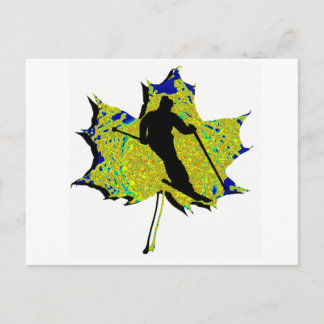 SKI WINTRY MIX POSTCARD