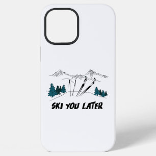 Ski You Later Ski Resort Winter Scene iPhone 12 Pro Max Case
