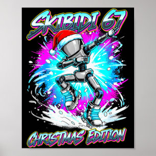 Skibidi 67 Christmas Edition Dance  Poster