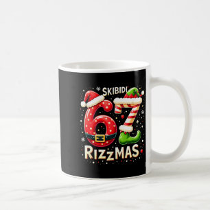 Skibidi 67 Rizzmas Christmas Meme Funny Elf Santa  Coffee Mug