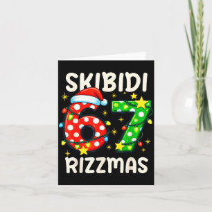 Skibidi 67 Rizzmas Funny Six Seven Meme Christmas Card