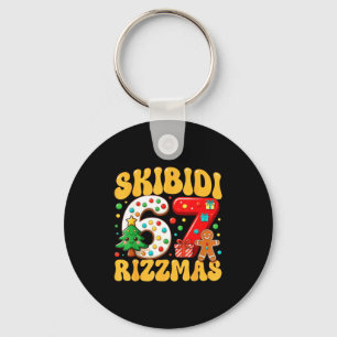 Skibidi 67 Rizzmas Six Seven Meme Christmas Boys G Keychain