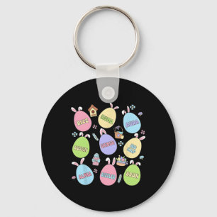 Skibidi Easter Day Egg Hunt Funny No Cap Rizz Meme Keychain
