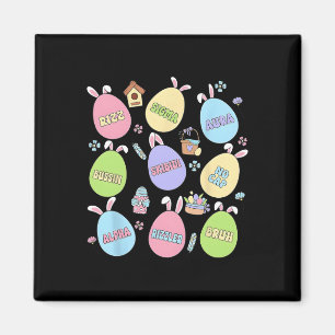 Skibidi Easter Day Egg Hunt Funny No Cap Rizz Meme Magnet