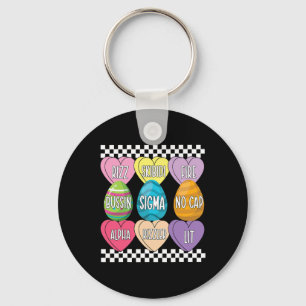 Skibidi Easter Eggs Funny Rizz Meme Easter Candy 2 Keychain