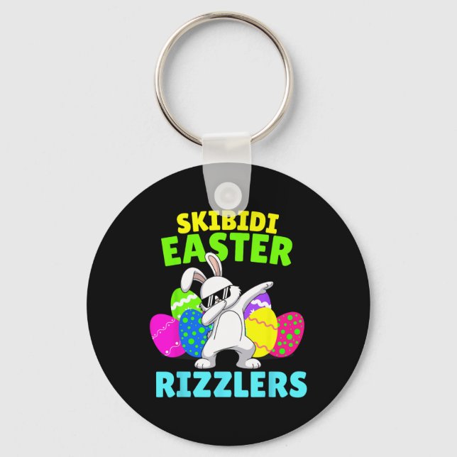 Skibidi Easter - Funny Easter Rizzler Gen Alpha Sl Keychain (Front)
