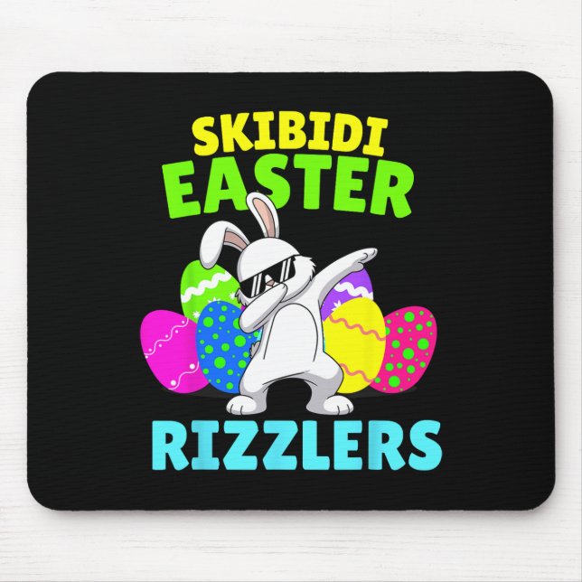 Skibidi Easter - Funny Easter Rizzler Gen Alpha Sl Mouse Pad (Front)