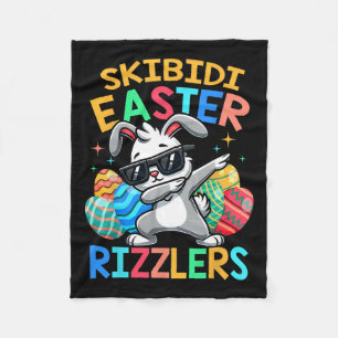 Skibidi Easter Funny Easter Rizzlers Sigma Gen Alp Fleece Blanket