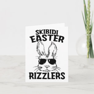 Skibidi Easter Rizzlers Bunny Face With Sungles Fo Card