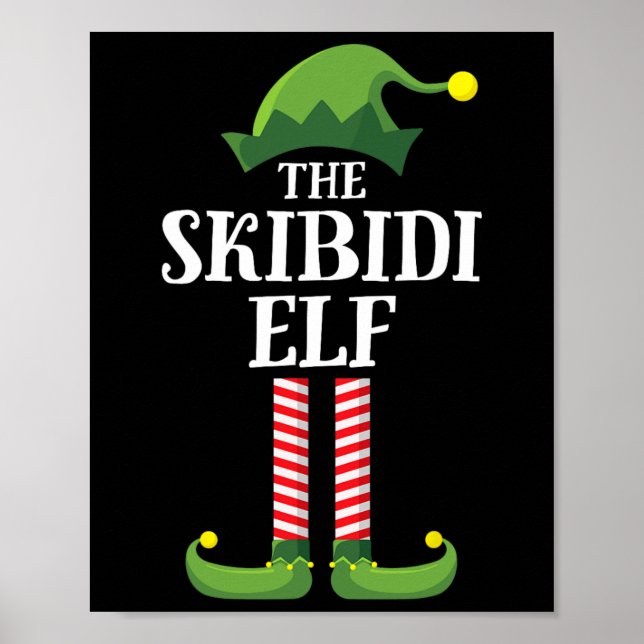 Skibidi Elf Shirt Matching Family Group Funny Chri Poster (Front)