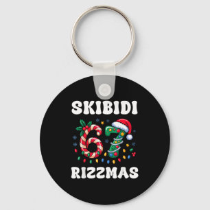 Skibidi Rizzmas 67 Christmas Six Seven Xmas Funny Keychain