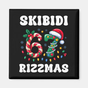 Skibidi Rizzmas 67 Christmas Six Seven Xmas Funny Magnet