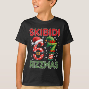 Skibidi Rizzmas 67 Christmas Six Seven Xmas Funny  T-Shirt