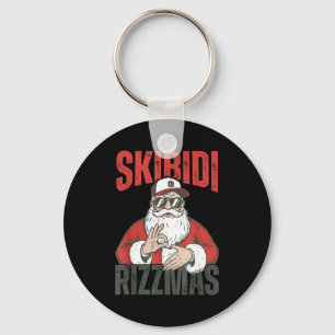 Skibidi Rizzmas 6 7 Christmas Santa Claus Six Seve Keychain