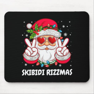Skibidi Rizzmas Christmas Funny Santa Claus Xmas P Mouse Pad