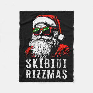 Skibidi Rizzmas Christmas Rizz Santa Claus Charism Fleece Blanket