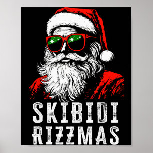 Skibidi Rizzmas Christmas Rizz Santa Claus Charism Poster