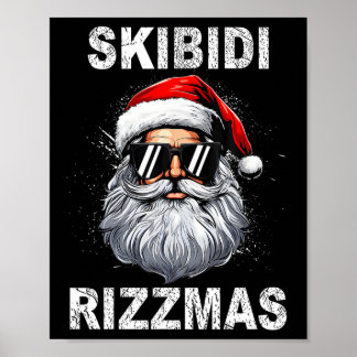 Skibidi Rizzmas Christmas Rizz Santa Claus Charism Poster