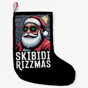 Skibidi Rizzmas Christmas Rizz Santa Claus Xmas Small Christmas Stocking