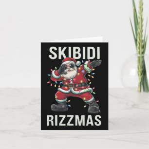 Skibidi Rizzmas Christmas Santa Claus Merry Rizz M Card