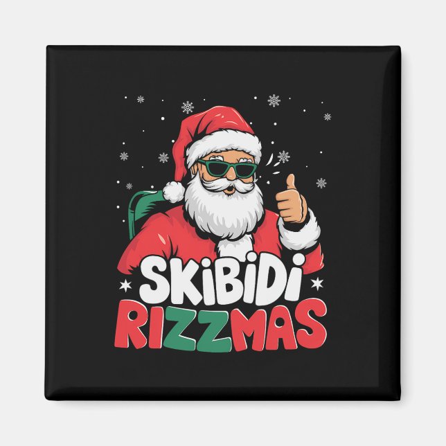 Skibidi Rizzmas Christmas Santa Claus Merry Rizz M Magnet (Front)