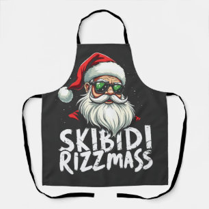 Skibidi Rizzmas Funny Gen Alpha Slang Christmas Apron
