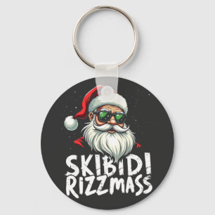 Skibidi Rizzmas Funny Gen Alpha Slang Christmas Keychain