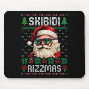 Skibidi Rizzmas Funny Gen Alpha Slang Christmas Mouse Pad