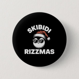 Skibidi Rizzmas Funny Gen Alpha Slang Christmas Pe 2 Inch Round Button