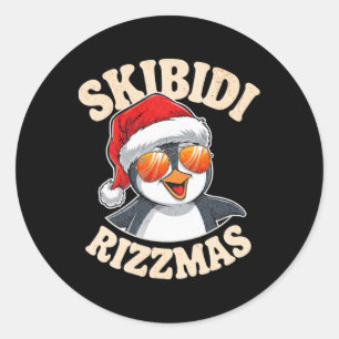 Skibidi Rizzmas Funny Gen Alpha Slang Christmas Pe Classic Round Sticker