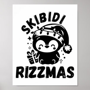 Skibidi Rizzmas Funny Gen Alpha Slang Christmas Pe Poster