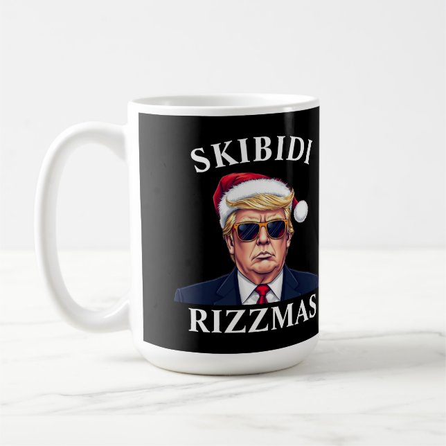 Skibidi Rizzmas  Make Christmas Great Again Xmas Coffee Mug (Left)