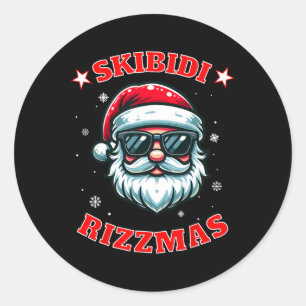 Skibidi Rizzmas Rizz Mas Funny Middle School Alpha Classic Round Sticker