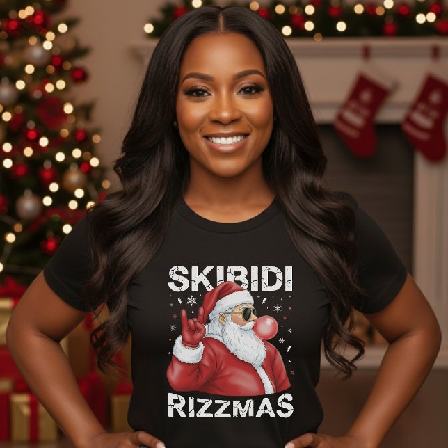 Skibidi Rizzmas Santa Claus Funny Christmas Black T-Shirt (Skibidi Rizzmas Santa Claus Funny Christmas T-Shirt
)