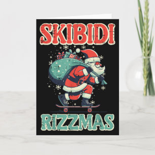 Skibidi Rizzmas Santa Funny Christmas Boys Teens K Card