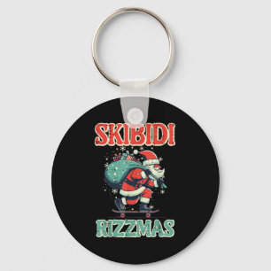Skibidi Rizzmas Santa Funny Christmas Boys Teens K Keychain