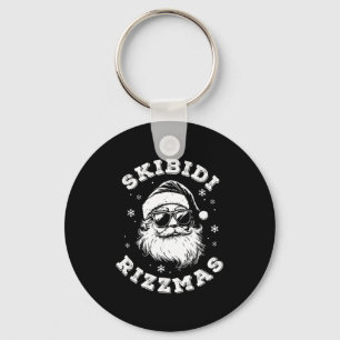 Skibidi Rizzmas Santa Funny Christmas Gen Alpha Sl Keychain