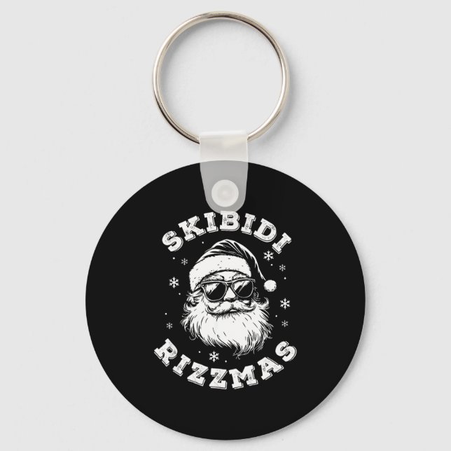 Skibidi Rizzmas Santa Funny Christmas Gen Alpha Sl Keychain (Front)