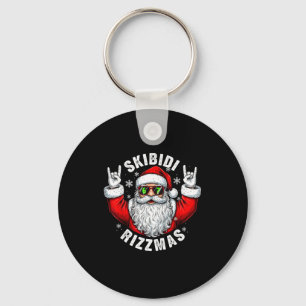 Skibidi Rizzmas Santa Sungles Funny Christmas Men  Keychain