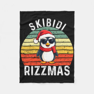 Skibidi Rizzmas Snowman Charisma Kid Cool Christma Fleece Blanket