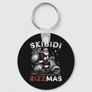 Skibidi Rizzmas Vintage Merry Christmas Santa Sigm Keychain