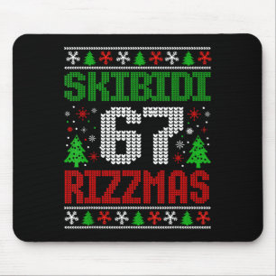Skibidi Six Seven Rizzmas Funny Meme 67 Ugly Chris Mouse Pad