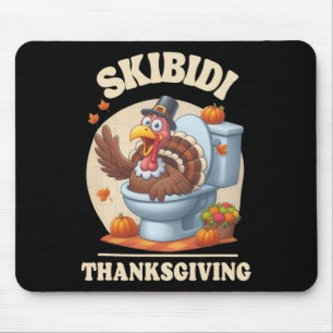Skibidi Thanksgiving Funny Meme Skibidi Toilet Tur Mouse Pad